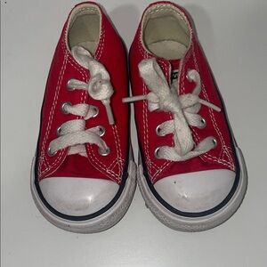 Kids Red Converse Canvas Sneakers